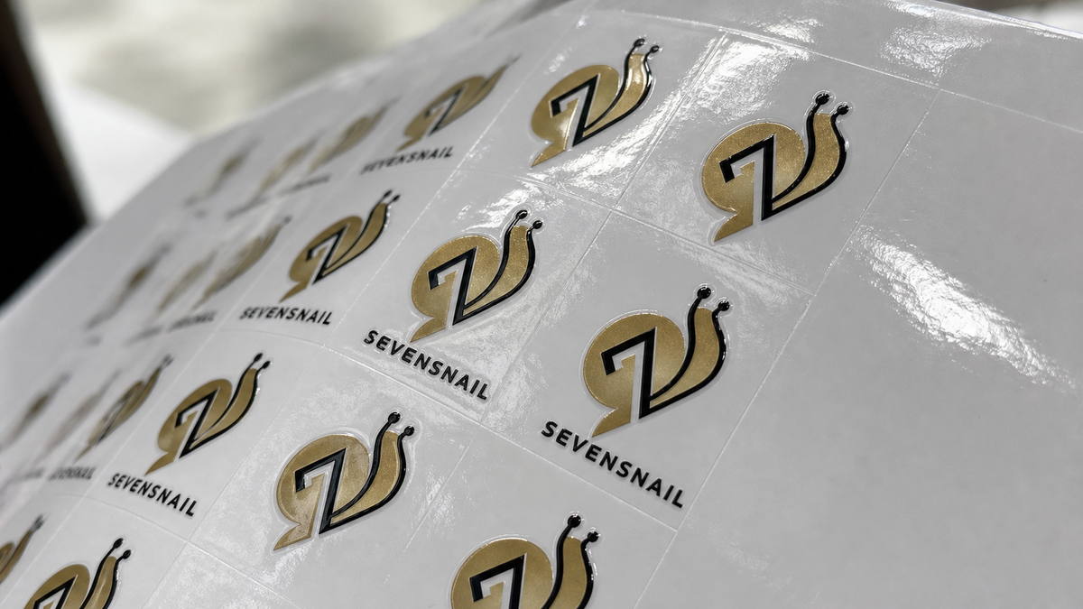 Gold-Raised Logo Stickers